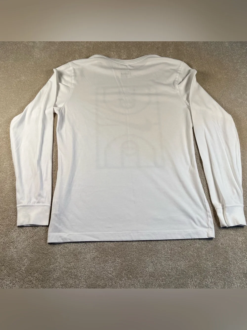 Nike Basketball T-Shirt Long Sleeve White Black Dri-Fit Men's Small